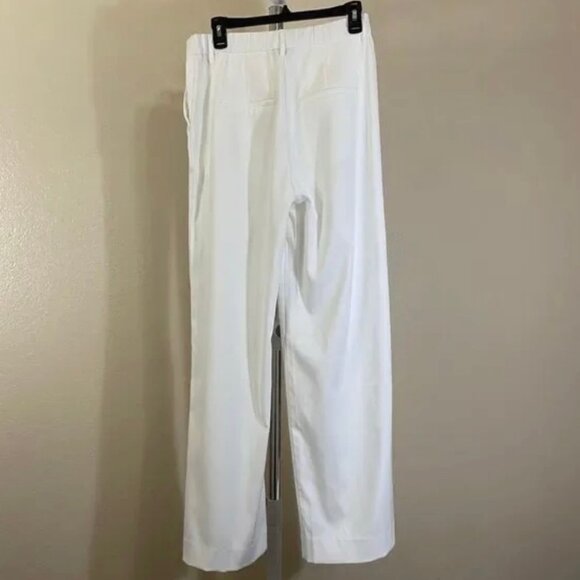 Emerson Lang white wide leg pants size M-stretch waist - Picture 7 of 8